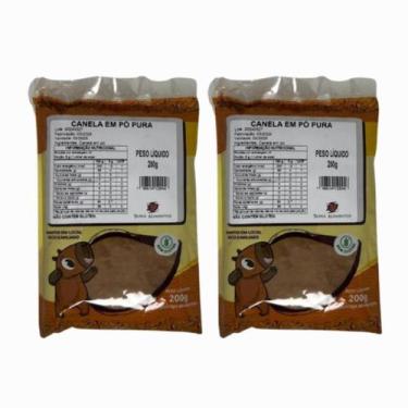 Imagem de Kit 2 Canela Pó Pura Sem Glúten Tainá Alimentos 400g