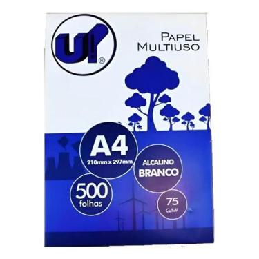 Imagem de Papel Sulfite UP! Resma A4 Brilhante 500 Folhas 75g Branco - Congratul