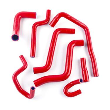 Imagem de LUXERAD 3 camadas 4,5 mm desempenho silicone radiador e aquecedor mangueira para VW Golf GTI MK2 1,8 8 V código PB 1987-1991 (vermelho)