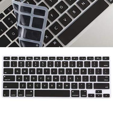 Imagem de LIYONG Capa para celular protetor de teclado película de gel de sílica para MacBook Pro 13/15 e Air 13 (A1466/A1502/A12780/A1286) bolsas de mangas (cor: preta)