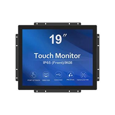 Imagem de GreenTouch Monitor de quadro aberto de toque ultrafino de 19 polegadas, interface HDMI/VGA/DVI, resolução de 1280 x 1024, tela de toque industrial