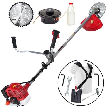 Imagem de Roçadeira Profissional Premium Kawashima KW2600L 25.4cc Com Lâmina de Vídia Ideal Para Cortes Rápidos e Precisos