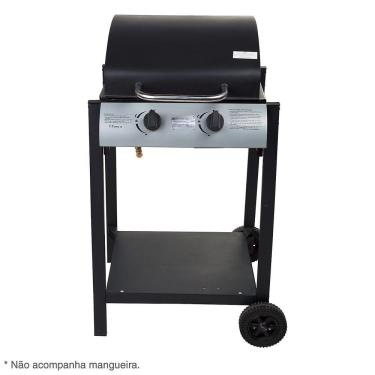 Imagem de Churrasqueira a Gás com 2 Queimadores Aço Preto Karson