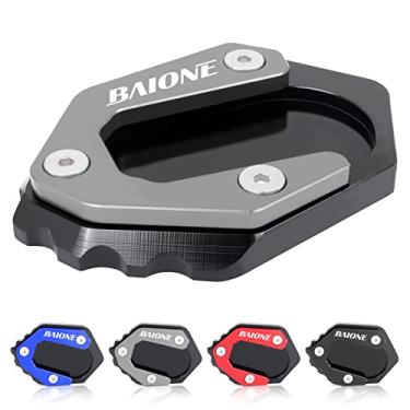 Imagem de Worldmotop Almofada de suporte lateral de motocicleta de substituição para BMW F750GS F750 GS 2021 F850GS F850 GS 2021 Ampliador placa de pé (titânio)