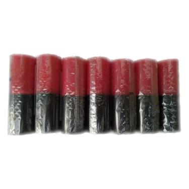 Imagem de Vela Votiva Bicolor Vermelha E Preto 7 Dias Kit Com 6 Un