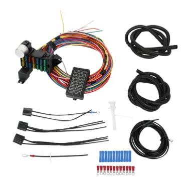 Imagem de VOWAGH 14 fusíveis 12-14 fiação de circuito Racing GXL fio de cobre varas de rua Hot Rods carros de corrida universais