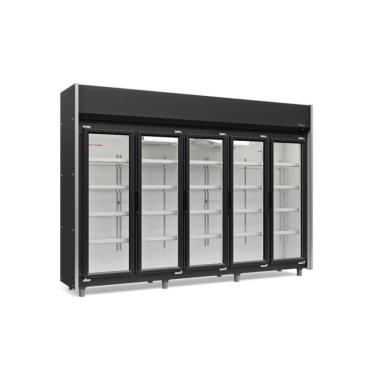 Imagem de Expositor Refrigerado Auto Serviço 5 Portas 2,95m GEAS-5P PR 220v 