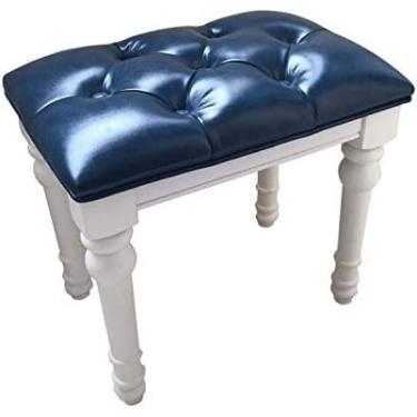 Imagem de KRASS Banqueta para quarto, banco de vaidade, cadeira de maquiagem, móveis de quarto de banheiro, capacidade 200kg, montagem fácil, bege, colecionador88