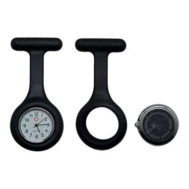 Imagem de Relógio Lapela Com Broche Bolso Ou Jaleco Original Bioland (Preto)