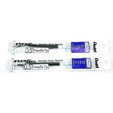 Imagem de 2 refis Pentel LRN5-C EnerGel, ponta fina de agulha de 0,5 mm, azul