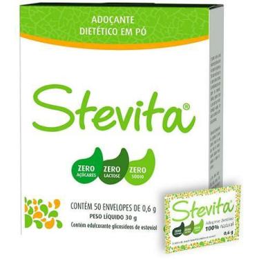 Imagem de Adocante Stevita Stevia 50 Env 0,6G Natural - Steviafarma
