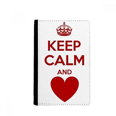 Imagem de Citação vermelha Keep Calm And Love porta passaporte Notecase Burse capa carteira porta-cartão, Multicolor