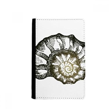 Imagem de Carteira preta com estampa de caracol da vida marinha para passaporte Notecase Burse, Multicolor