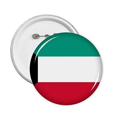 Imagem de Broche de bandeira nacional do Kuwait com emblema da Ásia, 5 peças