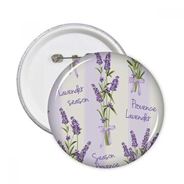 Imagem de Broche redondo para decoração de arte de lavanda 5 peças