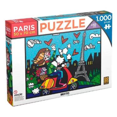 Imagem de Quebra-Cabeça 1000 Peças Paris Romero Britto 3746 - Grow