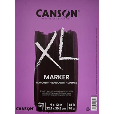 Imagem de Canson Papel marcador da série XL, bloco dobrável, 23 x 30 cm, 100 folhas (70 g) - Papel de artista para adultos e estudantes