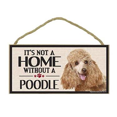 Imagem de Imagine This Company It's Not a Home Without Horizontal Wood Sign; decoração de casa para amantes de animais de estimação, corda anexada para facilitar a suspensão, apenas uso interno, ótimo presente