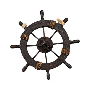 Imagem de #N/a Decoração de parede de direção de barco náutico decoração náutica mediterrânea de barco para quarto festa porta fotografia acessórios, 28 cm