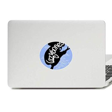 Imagem de Adesivo de notebook com emblema de vinil natural preto e bicho-preguiça
