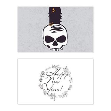Imagem de Candles Halloween Candles Skull Witch New Year Festival Greeting Card Bless Message Gift