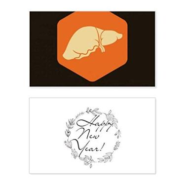 Imagem de Body Organs Fígado Laranja Ano Novo Festival Cartão Bless Mensagem Presente