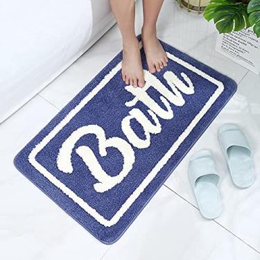 Imagem de jia cool Tapetes de banheiro 49,7 x 70,9 cm Tapete de banheiro para chuveiro de piso extragrosso, super macio, melhor absorção, perfeito tapete de porta de pelúcia absorvente, cinza escuro