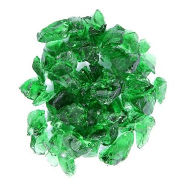 Imagem de Hiland RGLASS-GRN Pit Fire Glass em verde, classificação de temperatura extrema, bom para propano ou gás natural, 4,5 kg, 4,5 kg