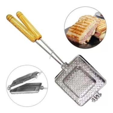 Imagem de Sanduicheira Tostequeira Misto Quente Forma Aluminio Para Fogão - Bauru - Pão de Forma - Pães Quentes - PANAMI