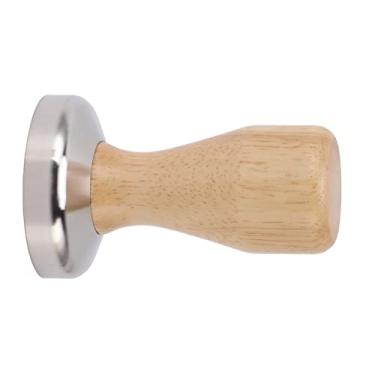 Imagem de Tamper de café Com Cabo de Madeira Economizador de Esforço Martelo de Pressão de Grãos de café para Casa (58MM)