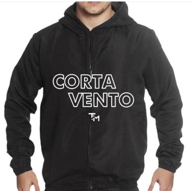 Imagem de Jaqueta Masculina Preta  Corta  Vento com Ziper-Masculino