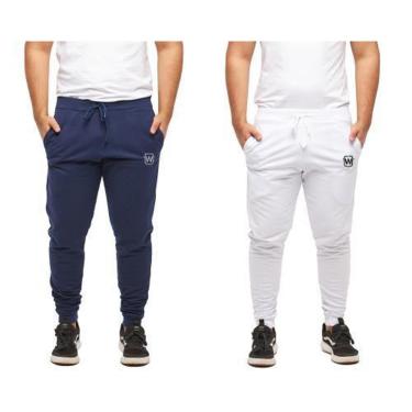 Imagem de Kit 02 Calças Masculina de Moletom Jogger Slim Sport Wooks-Masculino