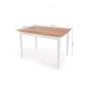 Imagem de Mesa Milena 1200x800 Branco Fosco/natural Branco/natural
