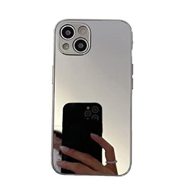 Imagem de Estojo Silver Golden Mirror para iPhone 14 13 12 Pro Max 11 X XR XS 8Plus Capa traseira rígida galvanizada, 1, para 12 Pro Max (6,7)