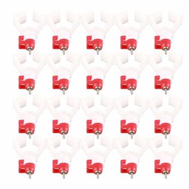 Imagem de Mamilos De Bebedouro De Frango Sluffs, Alimentador De Bebedouro De Frango, 20 Unidades De Tubo Quadrado, Bebedor Automático De Aves, Mamilos Para Beber, Acessórios Agrícolas Para Uso Em Frangos