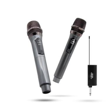 Imagem de Microfone Sem Fio Duplo UHF, Microfone Karaoke, Microfone Dinamico, Microfone de Mão Profissional para Festas, Eventos, Aulas, Palestras, Lgreja, Desempenho, Entretenimento Familiar, MAC002