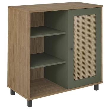 Imagem de Aparador Buffet Charlotte 1 Porta Carvalho / Menta / Palha