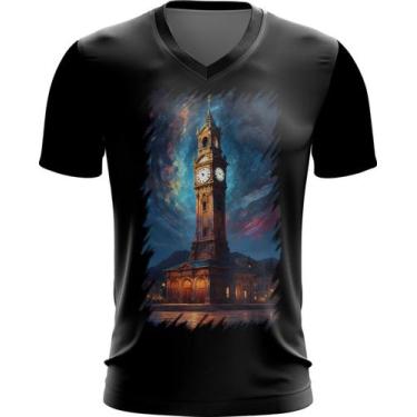 Imagem de Camiseta Gola V Torre Do Relógio Van Gogh 2 - Kasubeck Store