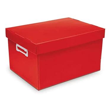 Imagem de Caixa Organizadora The Best Box G 437x310x240 Vermelho - 01 Unidade Polibras, Vermelho
