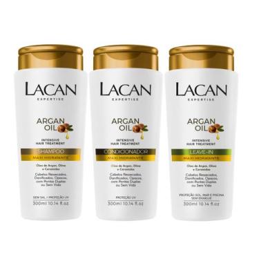 Imagem de Lacan Maxi Hidratante Kit Shampoo Condicionador E Leave-In