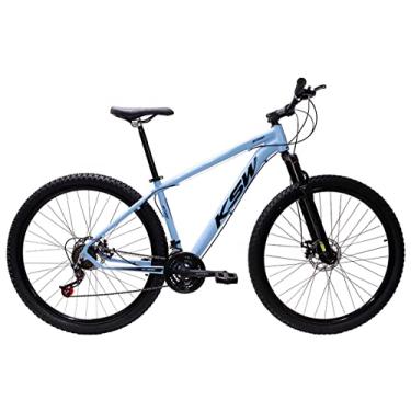 Imagem de Bicicleta Aro 29 Ksw Aluminio 21 Marchas Freio À Disco (Azul Claro, 21)