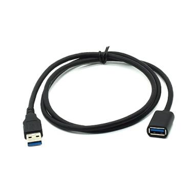 Imagem de Standard 5Gbps Super Speed USB 3.0 A Male To A Female Extension Short Cable 0.3m Blue 30cm/1FT (Size : 1M, Color : Black)