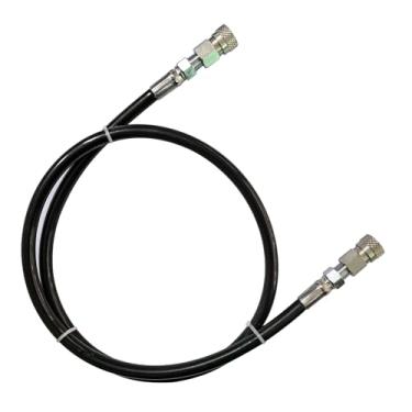 Imagem de Aopkeo Chicote de enchimento de 94 cm 8 mm macho fêmea desconexão rápida 4500psi mangueira de extensão de carregamento extremidade de aço inoxidável para paintball PCP Airsoft mergulho (extremidade