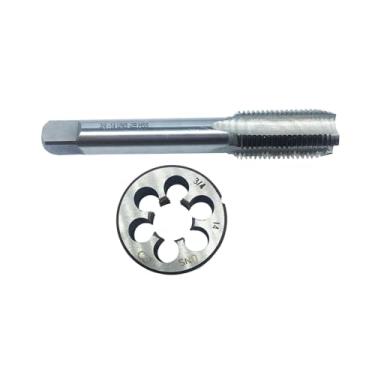 Imagem de Conjunto de torneira e matriz UNS-2B HSS de 3/4" -14, torneira de rosca de máquina UNS e rosca redonda UNS mão direita