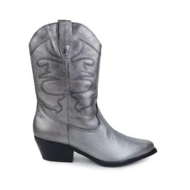 Imagem de Bota Feminina Bottero Country Médio Baixo Prata - 346301-Feminino