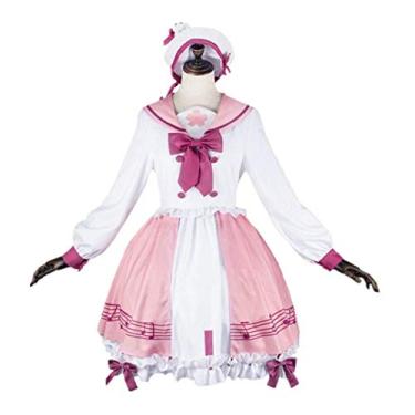 Imagem de Fantasia de princesa neve cosplay vestido rosa saia Lolita fantasia de Halloween conjunto completo, Fantasias, Large