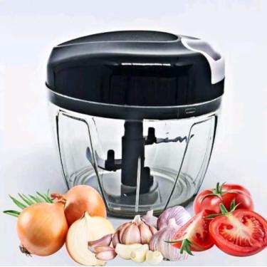 Imagem de Processador de Alimentos Manual de 500 ml semiautomatico 3 laminas fatiar,triturar,moer,deversos alimentos como alho,cebola etc..