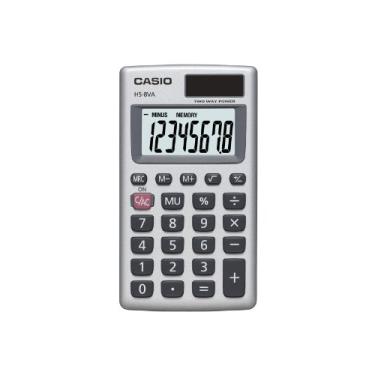 Imagem de Calculadora básica Casio HS-8VA, alimentada por energia solar