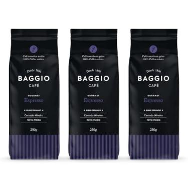 Imagem de Café em Grão, Baggio, Espresso, 3 Pacotes de 500g