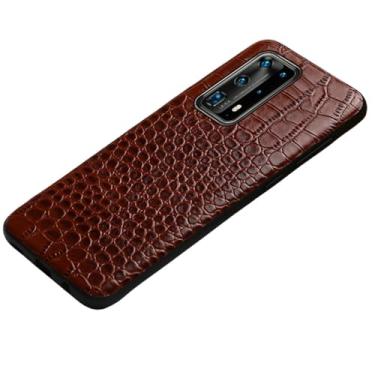 Imagem de Capa de telefone de couro para huawei p60 pro mate 60 60pro 60rs 50pro 40pro 40rs capa para honor magic 5 pro, marrom, para huawei mate 60 pro